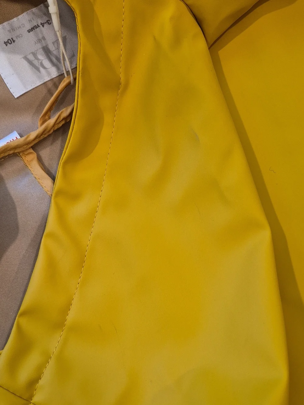 Zara Yellow Hooded Poncho Raincoat